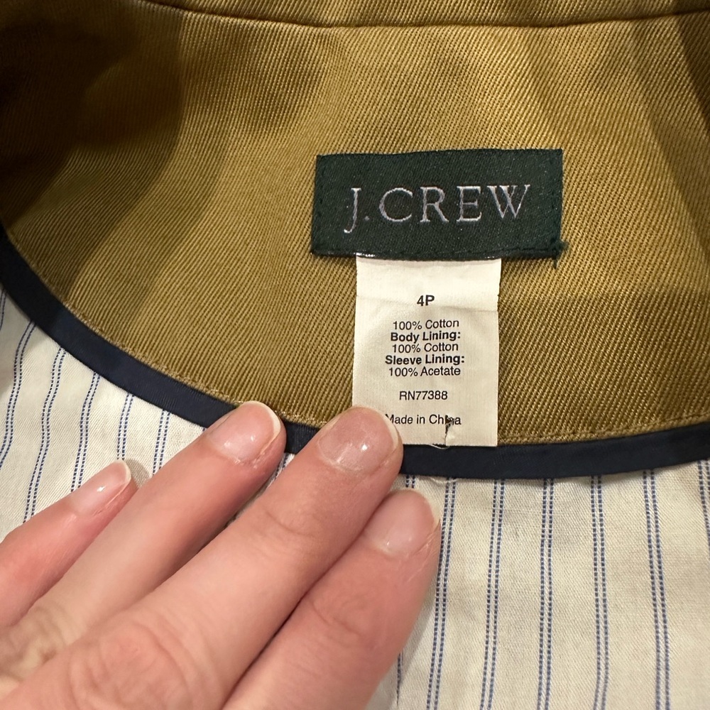 Vintage J Crew Crop Trench - Picture 4 of 7